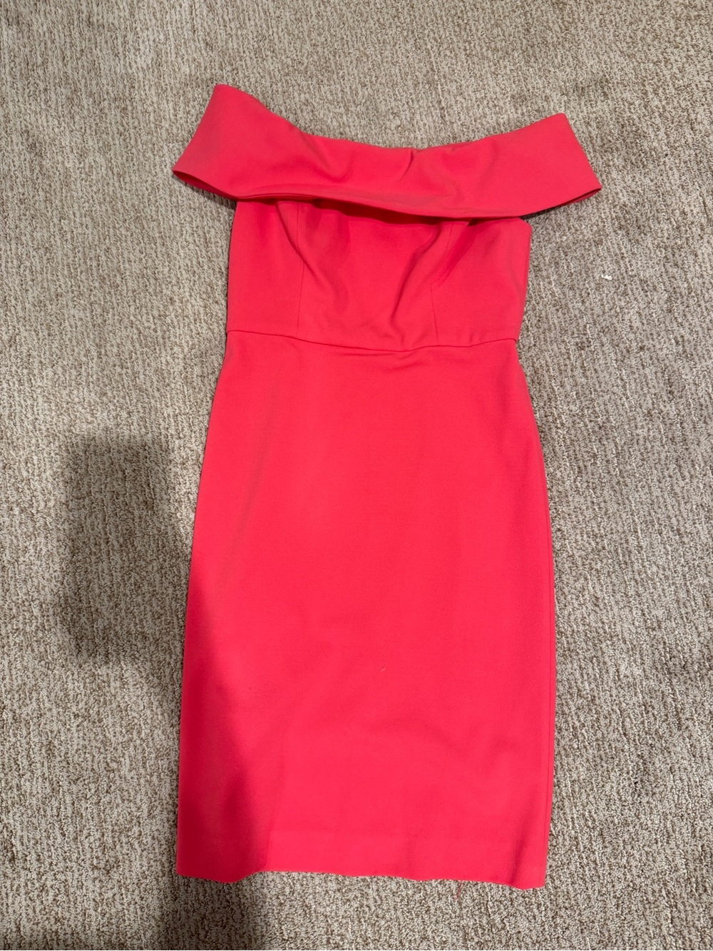 Calvin Klein Strapless Fold-Over Sheath Dress in Red